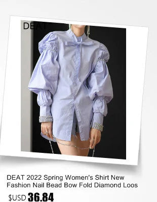 DEAT 2024 Autumn Women's Shirt New Fashion Lapel Loose Single Braested Long Sleeve Solid Color Simple Blouse Female Tide 17A465