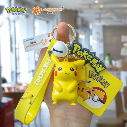 Figurines originales Pokémon Pikachu, porte-clés de dessin animé, pendentif, décorations d'anime Pokémon, modèle de jouets, poupées, cadeau d'anniversaire pour enfant