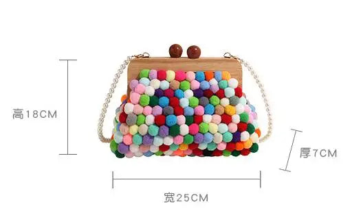 Bolso de hombro para mujer, bolso de mano con perlas de color caramelo, bolso cruzado con concha personalizado