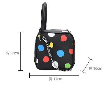 Bolso de hombro para mujer, divertido bolso con forma de dado, moderno bolso de mano con diseño de ondas en colores contrastantes, elegante bolso cruzado portátil para mujer, pequeño bolso cuadrado