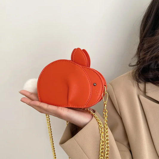 Mini sac lapin mignon pour femme 2023, nouveau sac à chaîne créatif de dessin animé, sac à bandoulière amusant pour enfants