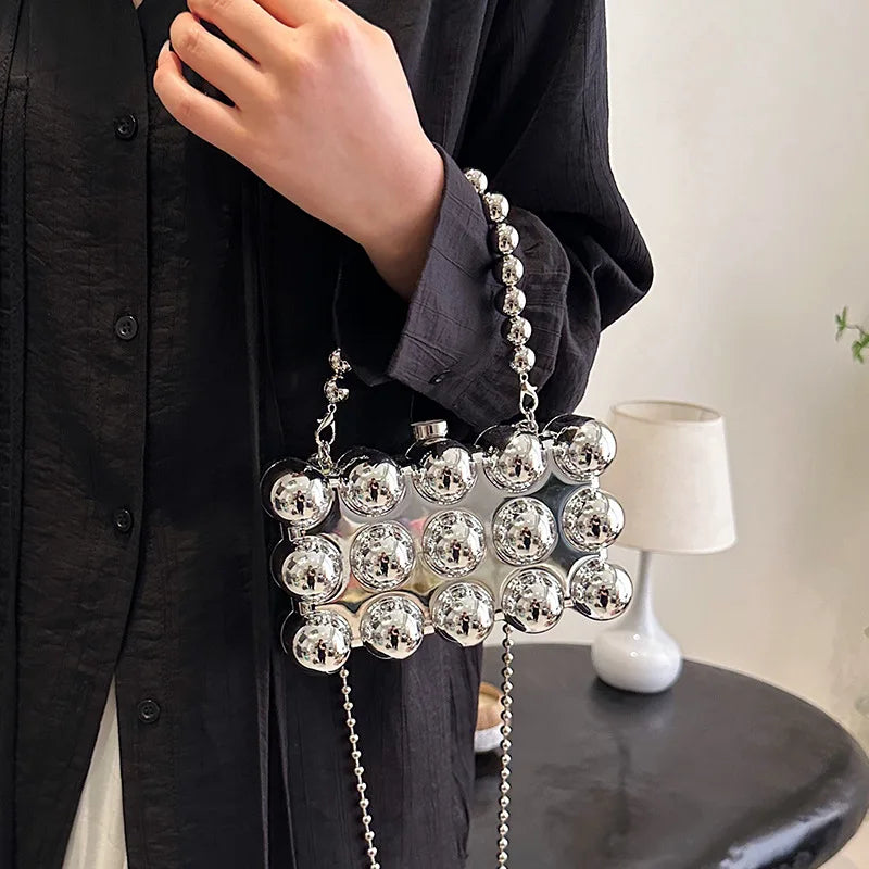 Acrylic Bag 2024 New One Shoulder Fashion Design Women's Chain Box Bag Evening Bag