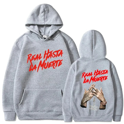 Sweat à capuche imprimé du rappeur Anuel AA pour homme et femme, sweat-shirt surdimensionné à la mode, style hip-hop, Harajuku, pull unisexe, vêtements pour femmes