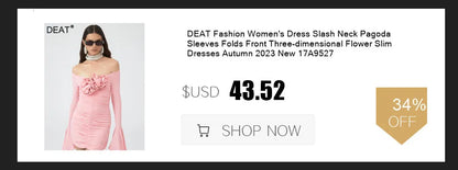 DEAT Fashion Women's Dress Slash Neck Sleeveless Sequin Decorate Split Mid-calf Slim Lady Dresses Autumn 2024 New Tide 7AB2516