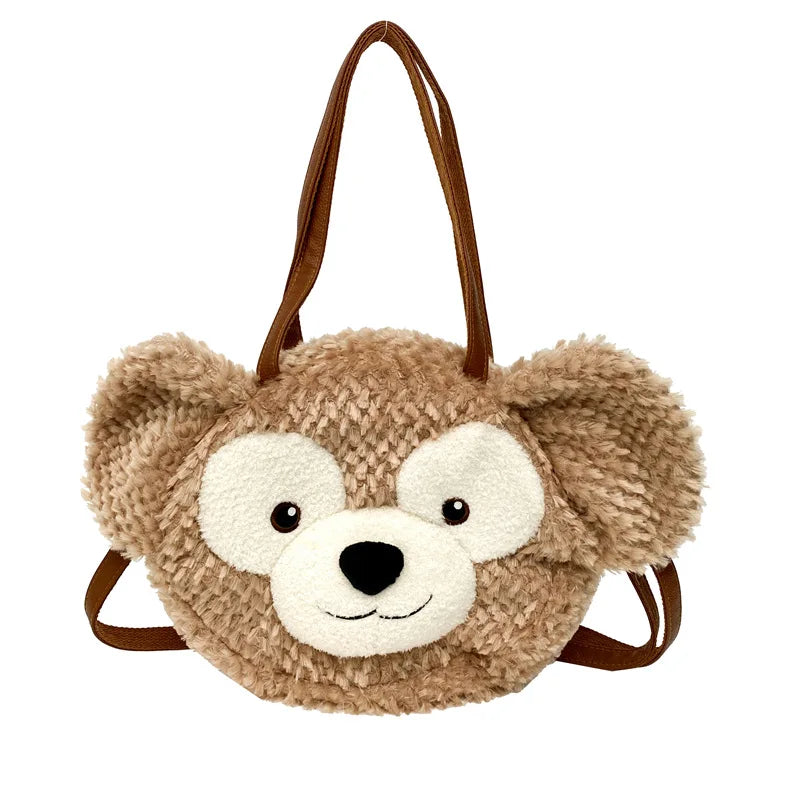 Bolso de hombro tipo bandolera con diseño de oso de peluche y monedero de piel sintética 2024