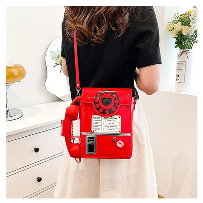 New Telephone Shaped Purses and Handbags for Women Retro Phone Top-Handle Shoulder Bags Crossbody Bag Fashion Female Totes