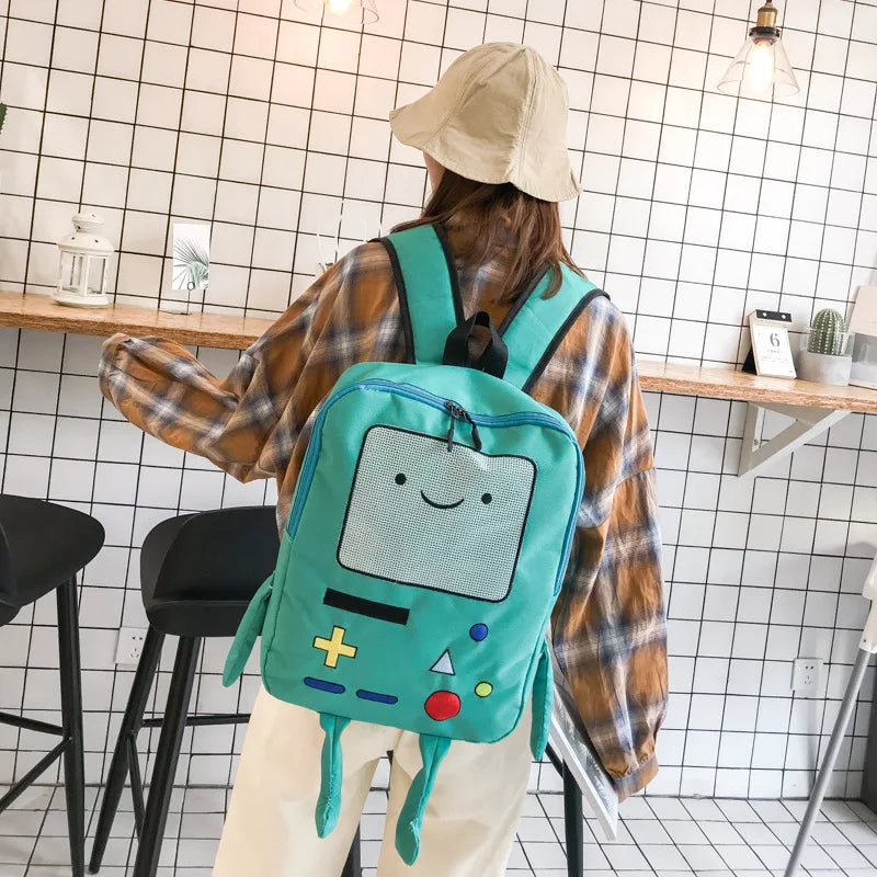 Sacs à dos de dessin animé mignons pour étudiant, sac d'école de robot amusant, sac à dos de conception de console de jeu chic, jolis sacs de voyage de grande capacité