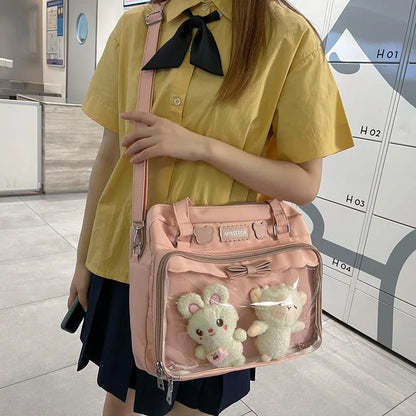 Nuevo bolso Itabag Kawaii de verano 2023 para mujer, transparente, para muñeca, Lolita, JK, para uniforme, para niñas, bandolera, bolsos de mano para mujer, bolso ita