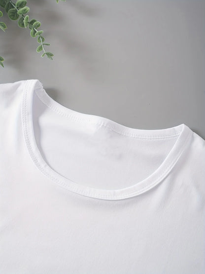 T-shirt ras du cou imprimé Paris pour femme, T-shirt décontracté à manches courtes pour le printemps et l'été, vêtements pour femmes, hauts pour femmes