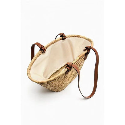 Sac à main en paille de grande capacité pour femme, sac à bandoulière tissé à la main, sac de plage décontracté d'été, grand fourre-tout, sac à main Bali Shopper