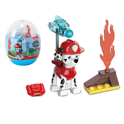 Genuine Paw Patrol Egg Block Action Figure Toy Mighty Pup Super Paws CHASE Marshall Skye Rubble Anime Toys Children Gifts