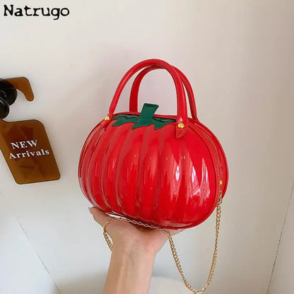 Halloween Gifts Cute Pumpkin Shape Bag 2023 New Fashion Personality Design Foreign Style Portable Shoulder Chain Bag