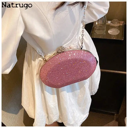 Sac de dîner pour femme Sac de soirée couleur or pour femme Petit sac à bandoulière en forme de boîte Sac à chaîne pour femme