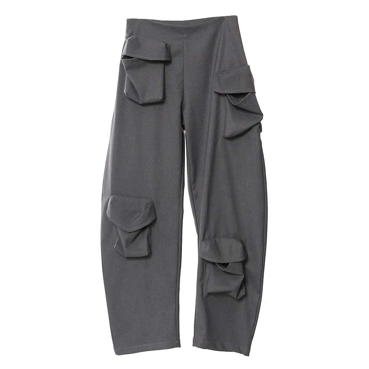 DEAT Pantalones cargo de moda para mujer, sueltos, rectos, de cintura baja, de color sólido, con múltiples bolsillos en 3D, primavera de 2024, nueva tendencia 7AB2535