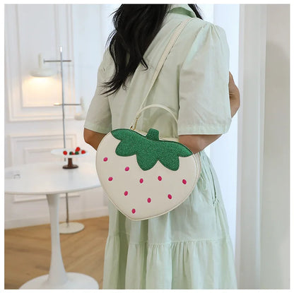 Cute Strawberry Bag For Women Funny Fruit Shape Handbag Women's Small Shoulder Bag Crossbody Bag