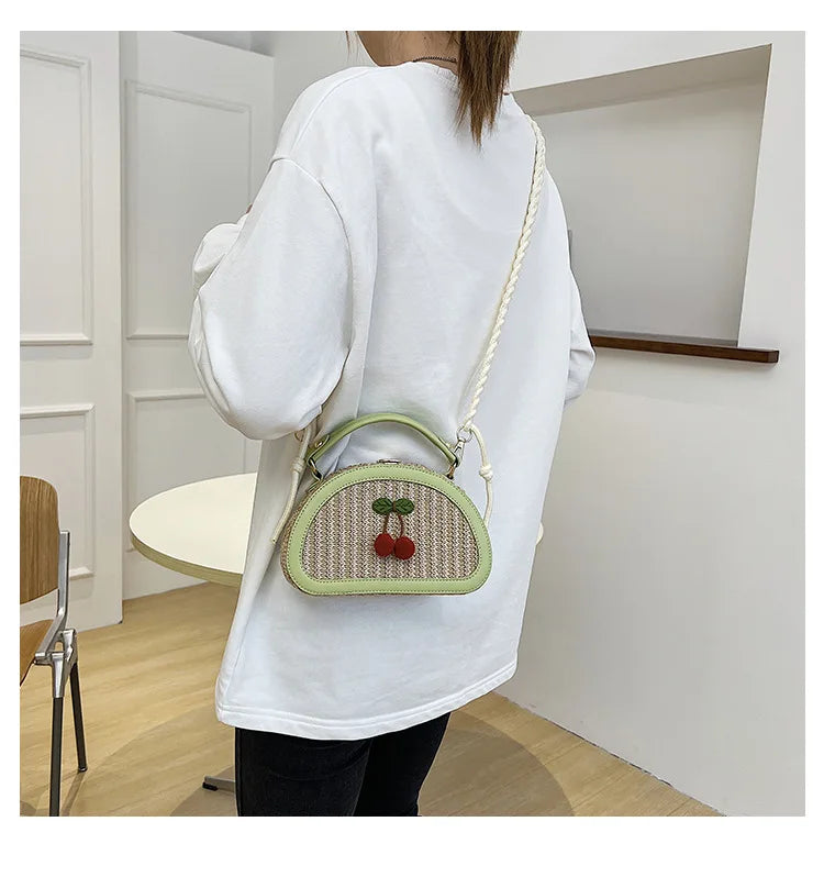 Fashion Summer straw bag Women Handbags Designer Wicker Woven Bag Tote beach bag PU 2022 Summer New Flap Crossbody Bag