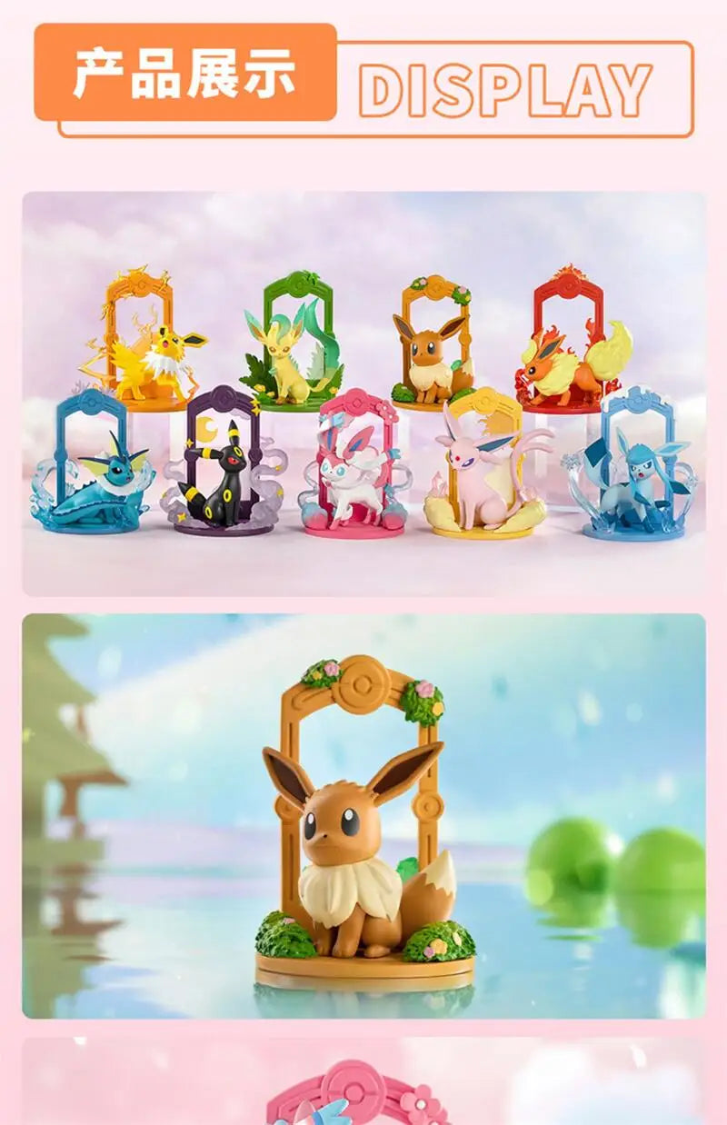 Genuine Pokemon Toys 9 Styles Eevee Sylveon Umbreon Vaporeon Glaceon Flareon Action Figure Kawaii Anime Model Doll Toy Gift