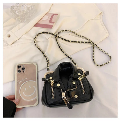 Luxury Designer Women Bag High Quality PU Leather Shoulder Bag Fashion Mini Clothe Shape Crossbody Bag Trendy Personality Purses