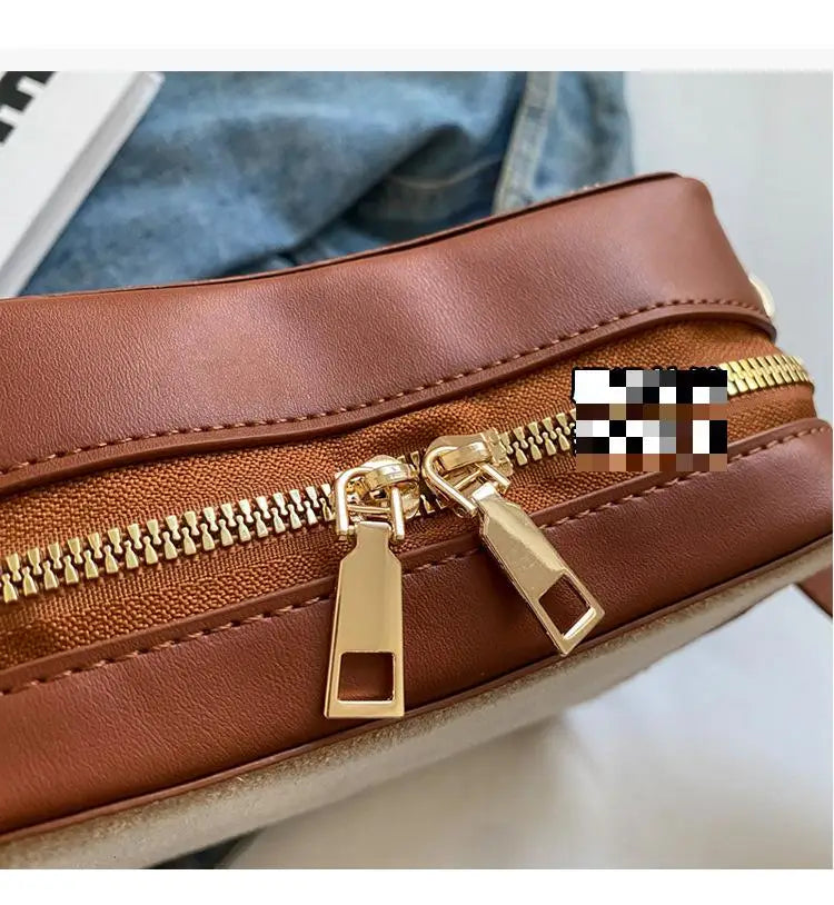 Conjunto creativo de 2 piezas para mujer, bolso bandolera con forma de pan tostado y huevos fritos, bolso de hombro pequeño 2024