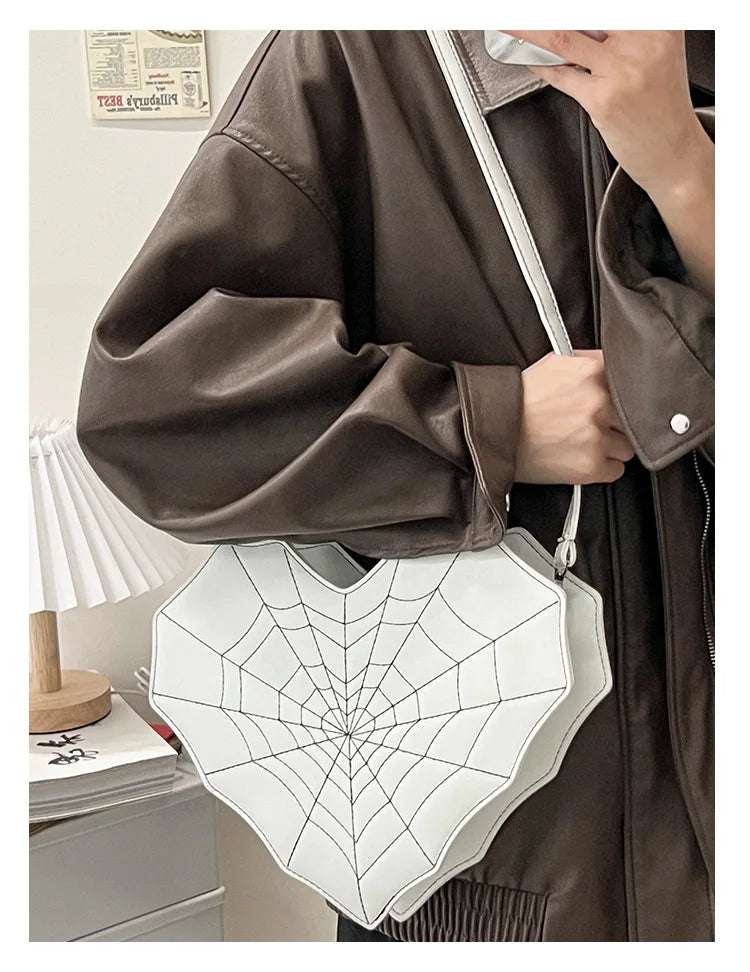 Sweet Spicy Love Bat Crossbody Bag Spider Web Women's Bag Multifunctional Shoulder Bag