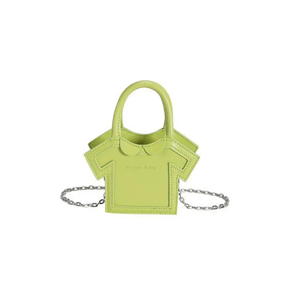 Bolso de hombro pequeño para mujer, bolso con forma de ropa para niñas, mini bolso cruzado con cadena estilo camiseta, bolso portátil de verano para teléfono