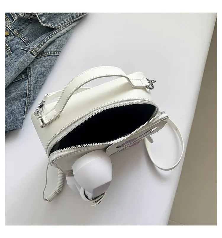 Bolso de mano para mujer, divertido bolso de hombro con forma de teléfono para niñas, estilo de moda femenino, lindo bolso cruzado