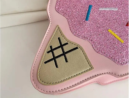 Ice CreamShape Shoulder Bag Style Cartoon Sequins Crossbody Bag Women Cute Chain Small Handbag