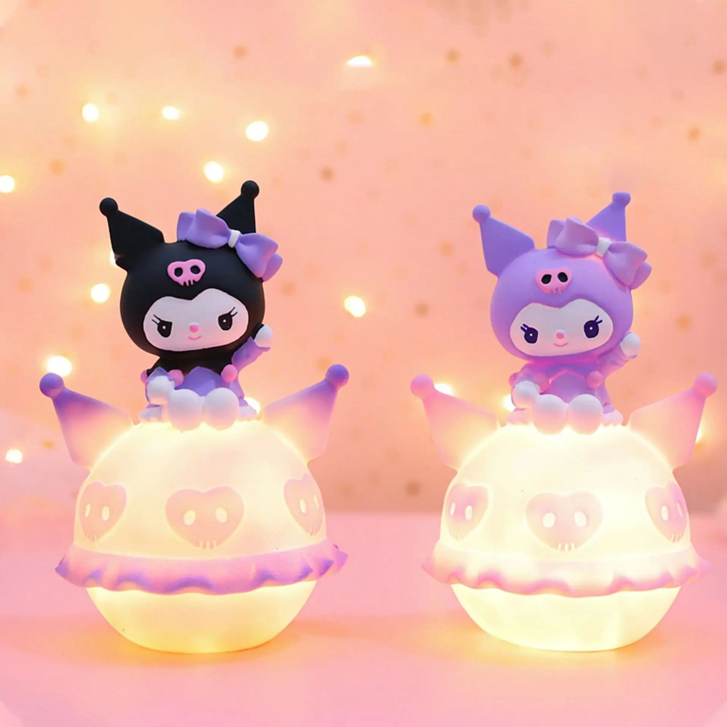 Sanrio Kuromi Cinnamonroll Moon Veilleuse LED Kawaii 3D Dessin Animé Ornement Mignon Beauté Chambre Veilleuse Lampe De Chevet Décor