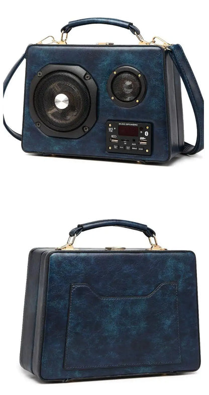 Bolso bandolera estilo caja vintage con personalidad para mujer, elegante, de cuero de lujo, estilo rock, para mujer, se puede utilizar como bolso de mano.