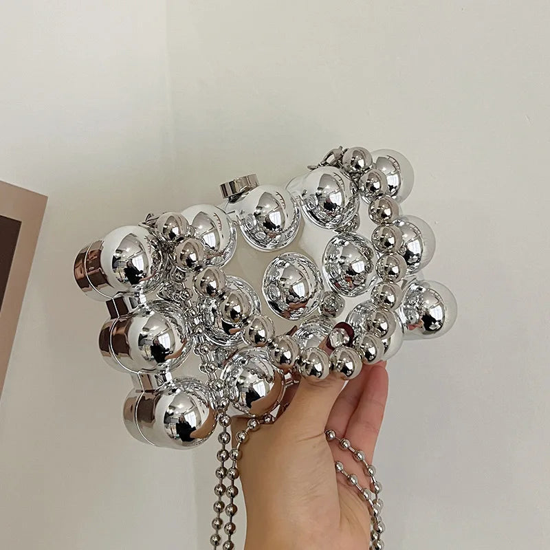 Acrylic Bag 2024 New One Shoulder Fashion Design Women's Chain Box Bag Evening Bag