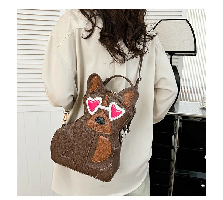 Fashion Shoulder Bag For Women Luxury Designer 3d Dog Shape Handbag Lady Evening Party Purse Crossbody Messenger Bag