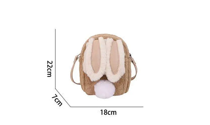 Plush Rabbit Single Shoulder Bag Doll Crossbody Bag For Girls 2024 New Cute Small Coin Wallet Phone Bag Toys For Children