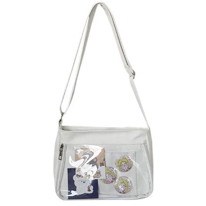 Bolso Kawaii JK para niñas, estilo japonés, Itabag, bolso transparente de PVC para mujer, bolso cruzado para mujer, nuevo bolso escolar de nailon 2022, bolso Ita