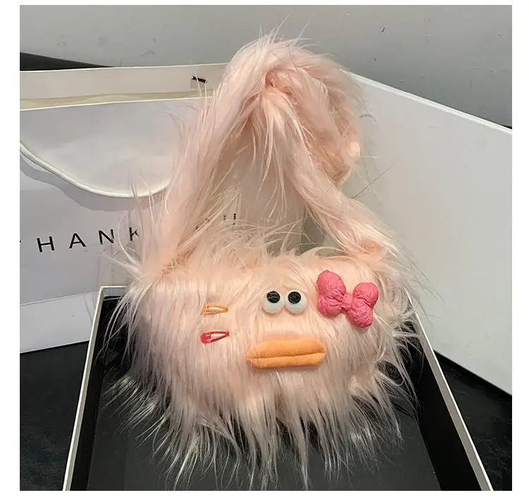 Sac à bandoulière en peluche Kawaii Diy Cartoon pour femmes 2024 Nouveau porte-monnaie Anime mignon Sac à cosmétiques Sac à bandoulière pour fille