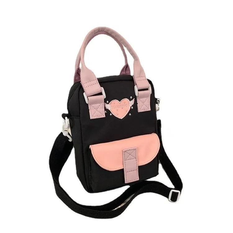 Bolso Ita de estilo japonés Kawaii para mujer, de PVC transparente, de 20 cm, con forma de muñeca, de doble cara, con forma de corazón, tipo bandolera, carteras y bolsos de mano