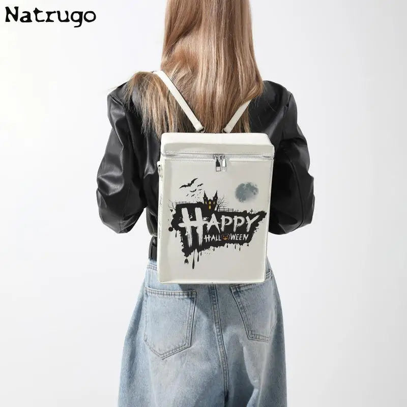 Mochila para mujer, divertida, para chica, bonita mochila escolar, bolso de mano para mujer, estilo gótico punk, color negro, gran oferta