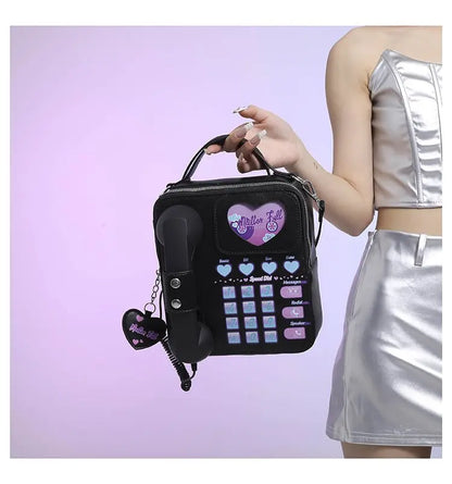 Bolso de mano para mujer, divertido bolso de hombro con forma de teléfono para niñas, estilo de moda femenino, lindo bolso cruzado