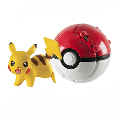 Figurine d'anime Pokemon Ball Pokeball Pikachu Squirtle Pocket Monster Variant Pokémon Elf Ball Toy Action Model Gift Achat en gros