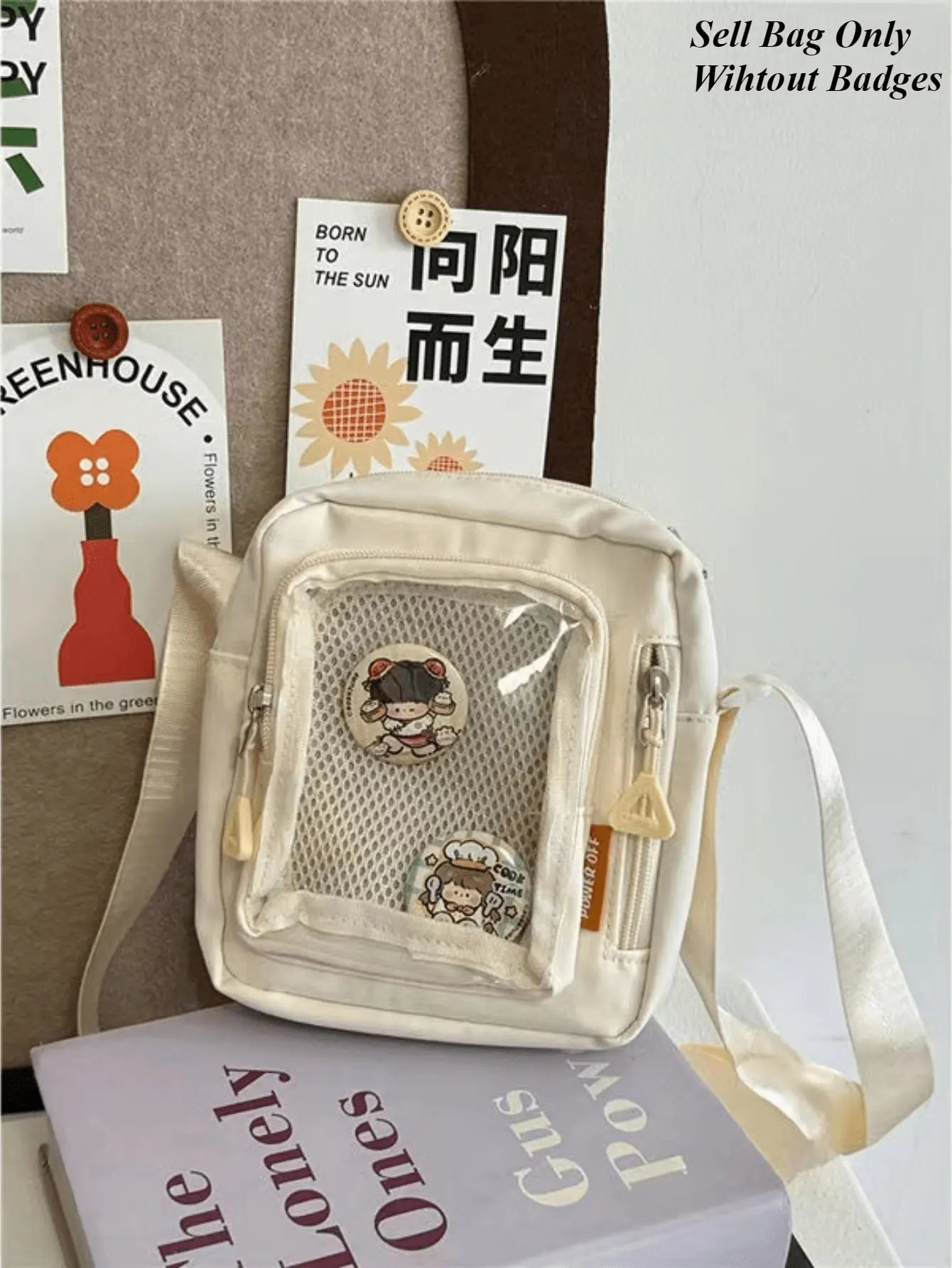 Mini Itabag, bolsos cruzados casuales coreanos para mujer, bolso de hombro pequeño con bolsillo transparente, bolsos y teléfono, bolso Ita Y2K, bolso DIY