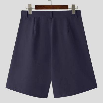 2024 Hommes Shorts Décontractés Couleur Unie Plissé Lâche Été Jambe Large Shorts Hommes Streetwear Mode Loisirs Hommes Bas S-5XL INCERUN