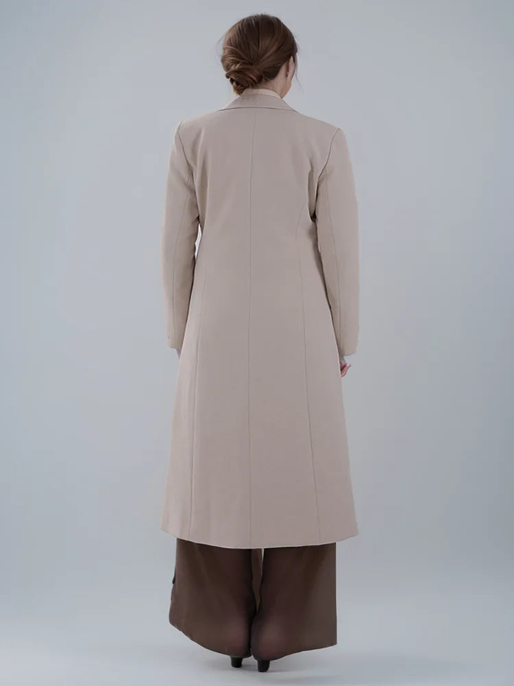 DEAT Fashion Manteau à col châle pour femme, coupe-vent irrégulier à manches longues et à bouton unique, patte inclinée, nouveauté été 2024