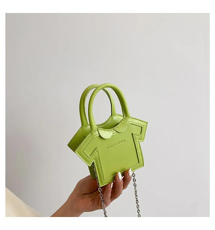 Bolso de hombro pequeño para mujer, bolso con forma de ropa para niñas, mini bolso cruzado con cadena estilo camiseta, bolso portátil de verano para teléfono