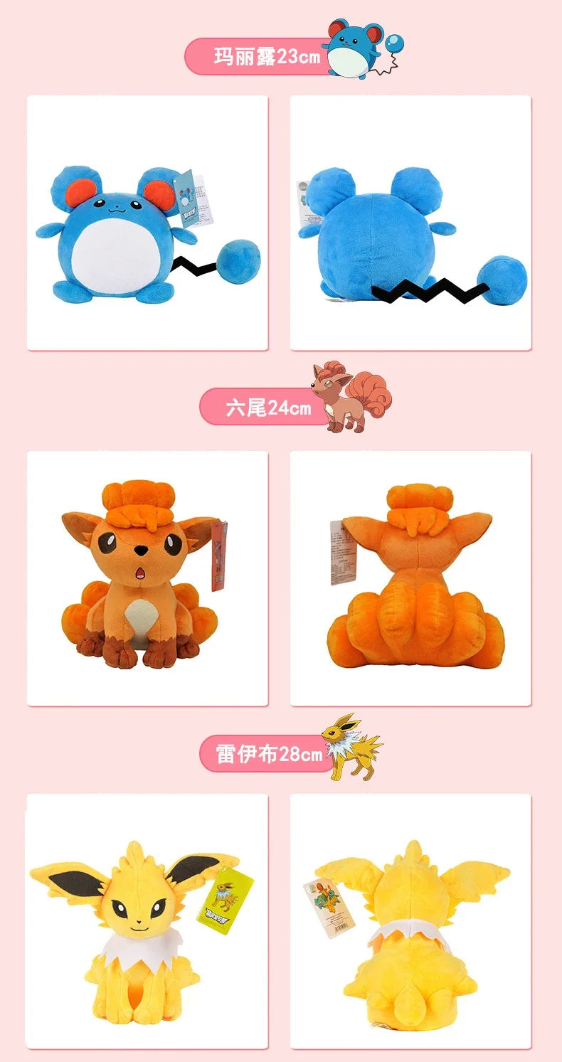 DuoDuoBao Original POKEMON Eevee Sylveon Umbreon Espeon Plush Toy Gengar Pikachu Charizard Plush Doll Soft Kawaii Toys Kids Gift