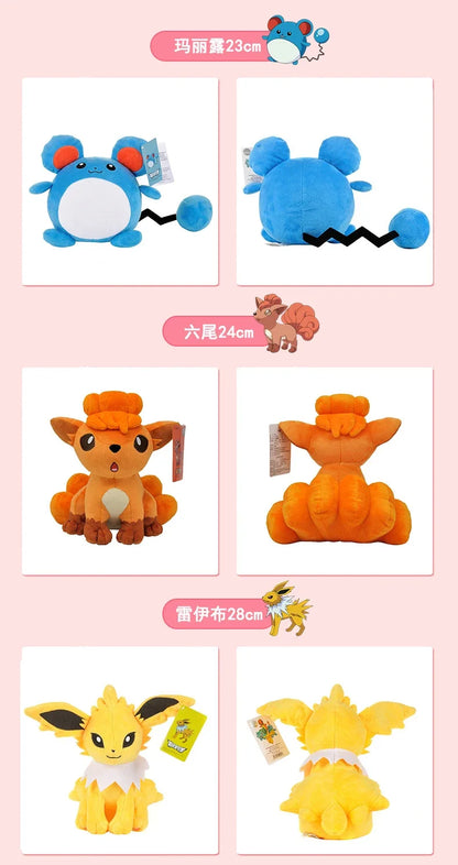 DuoDuoBao Original POKEMON Eevee Sylveon Umbreon Espeon Plush Toy Gengar Pikachu Charizard Plush Doll Soft Kawaii Toys Kids Gift