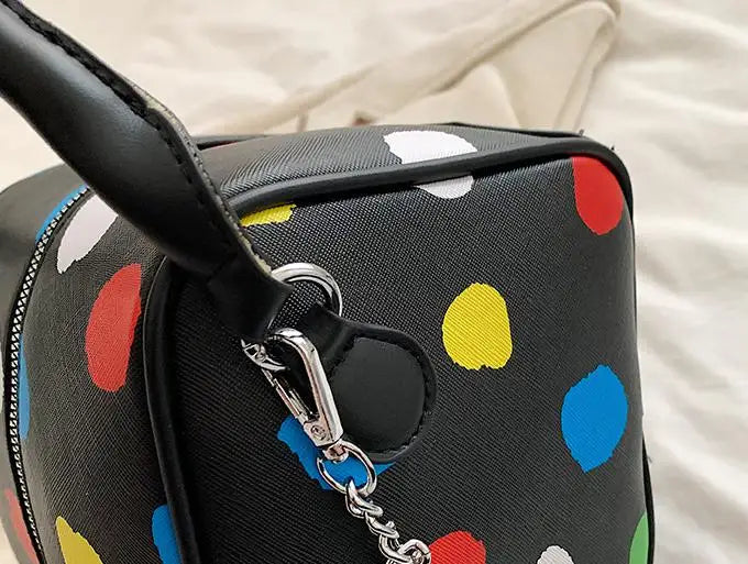 Bolso de hombro para mujer, divertido bolso con forma de dado, moderno bolso de mano con diseño de ondas en colores contrastantes, elegante bolso cruzado portátil para mujer, pequeño bolso cuadrado