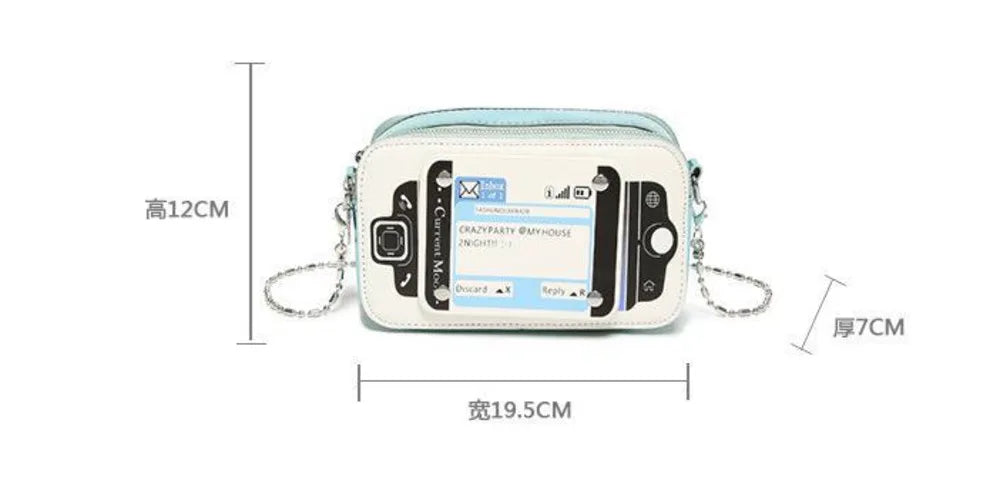 Funny shoulder bag for girls cute phone style chain crossbody bag for women small phone bag