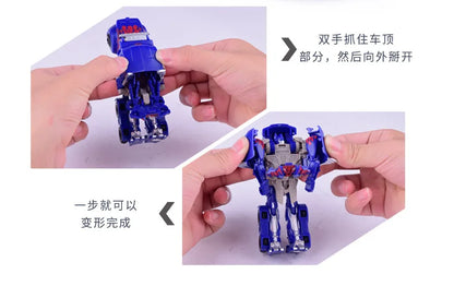 12CM Transformation Robot Kit Toys Models 2 In 1 One Step Model Deformed Car Toy for Boy Gift