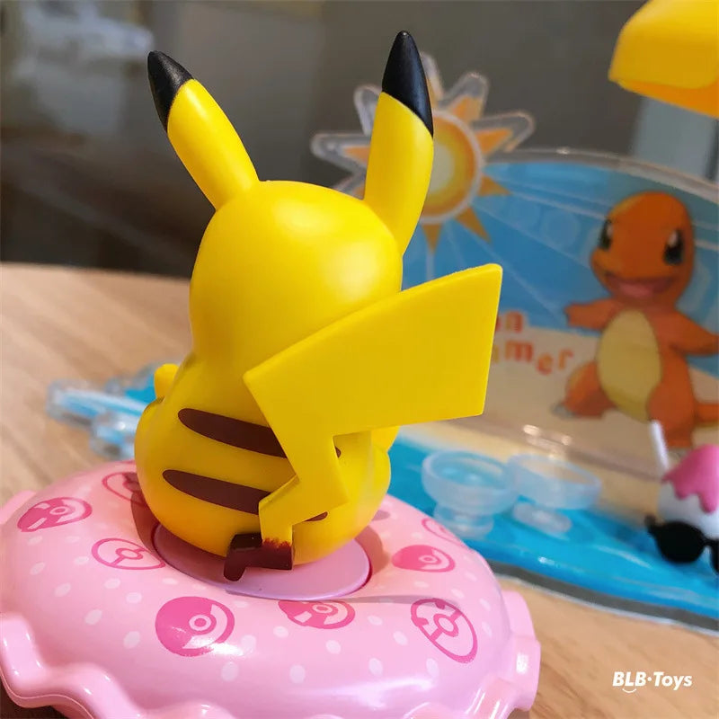 Figurines Pokémon Pocket Monster Pet Elf Ball Scene Set Jouet Pikachu Anime Figure Modèle Enfants Cadeau