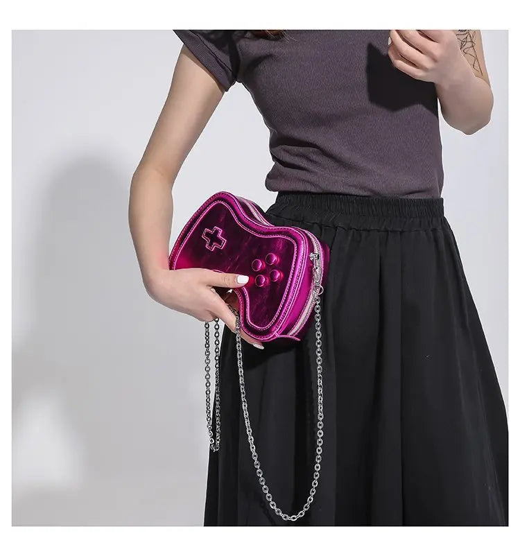 Bolso de cadena pequeño para mujer, bolso de hombro con mini asa, bolso cruzado para mujer con máquina de juegos