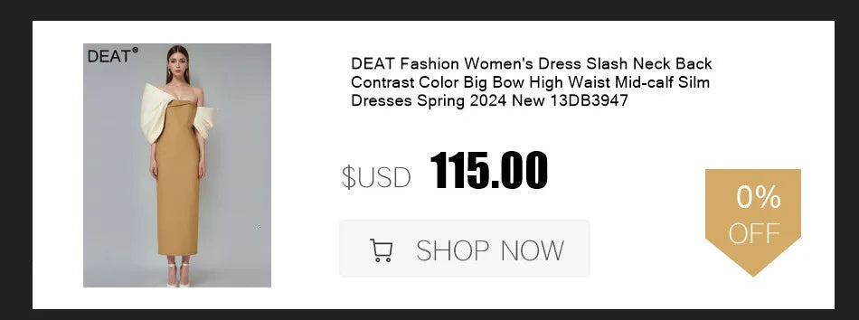 DEAT Fashion Vestido camisero para mujer, cuello redondo, mangas cortas, cremallera, dobladillo decorado con lunares, vestidos sueltos empalmados, verano 2024, nuevo 7AB3945